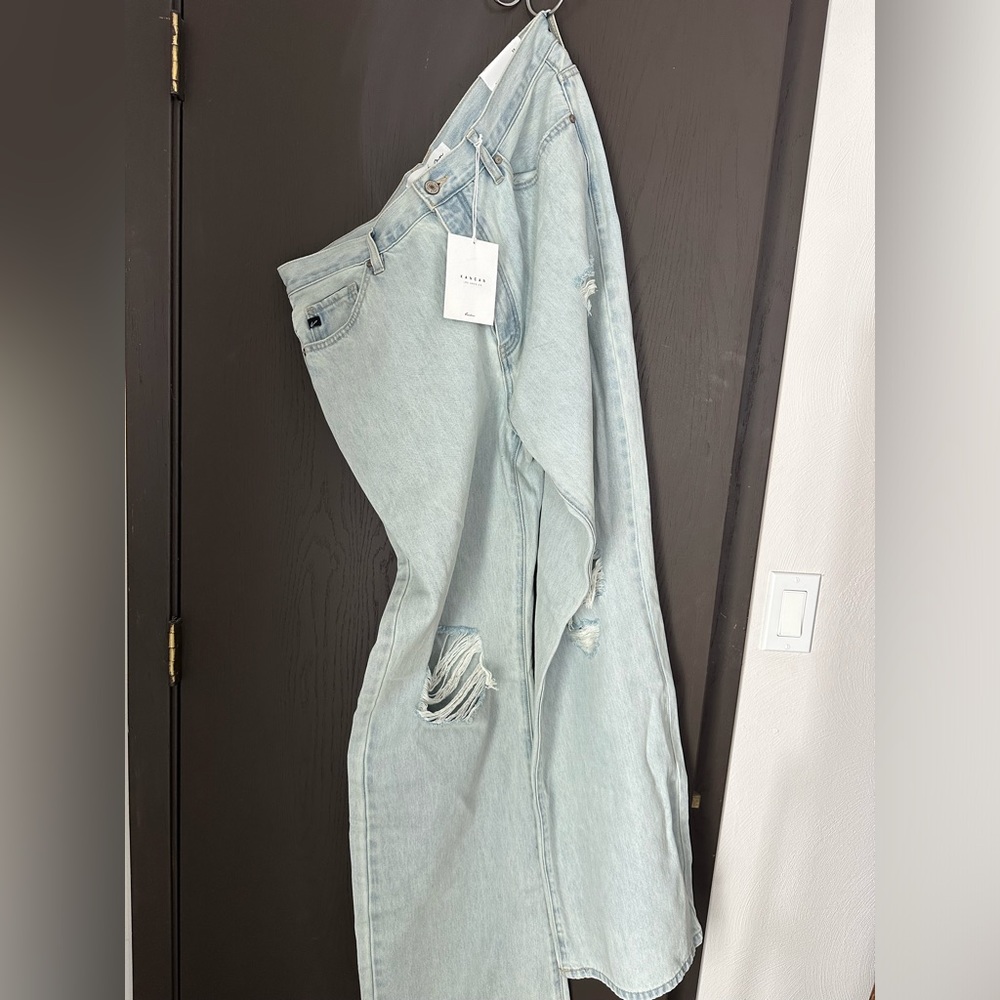 Kancan 90s Flare Distressed Jeans